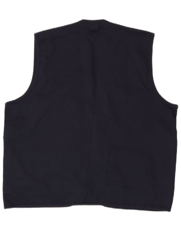AUSTRALIAN L'ALPINA Herre Utility Gilet UK 42 XL Navy Blue Polyester