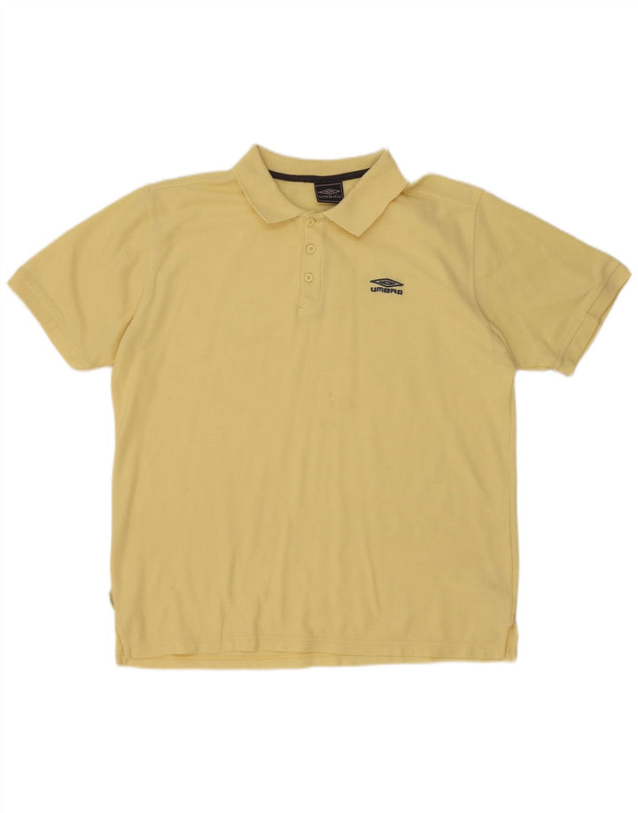 Umbro Herre Polo Shirt XL Gul Polyester