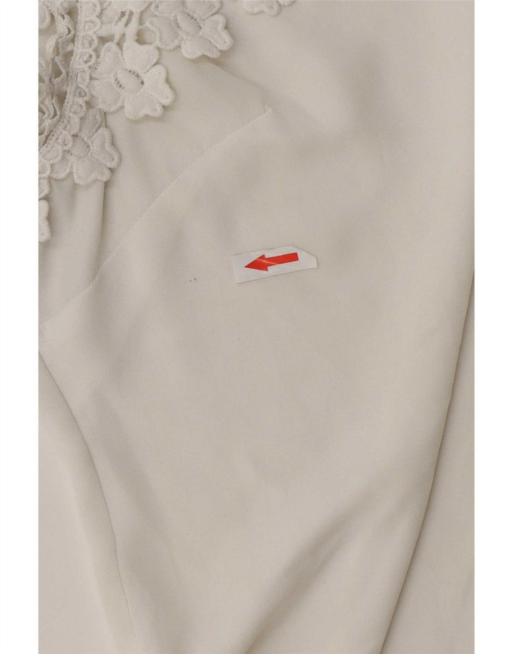 Lipsy Dame Bluse Top UK 16 Large White Polyester