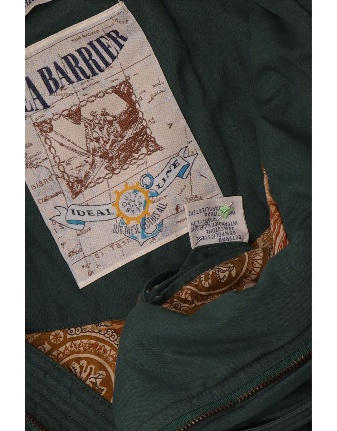 Sea Barrier Herre Windbreaker Jacket UK 40 Large Green Polyester