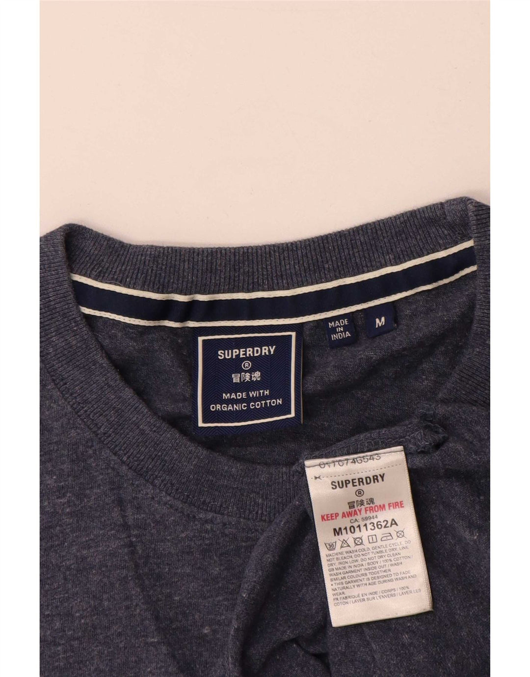 Superdry Herre T-shirt Top Medium Marineblå Bomuld