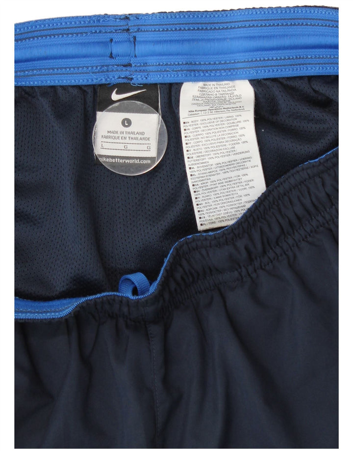 Nike Træningsdragt bukser til mænd Joggers Large Navy Blue Polyester