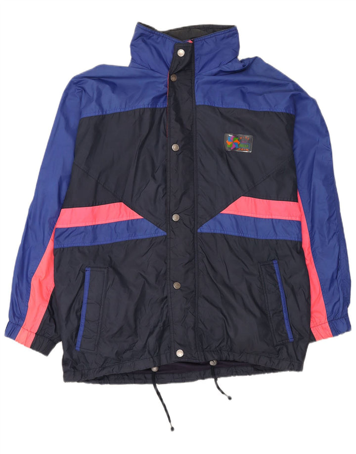 BRUGI Herre Windbreaker Jacket UK 40 Large Navy Blue Colourblock