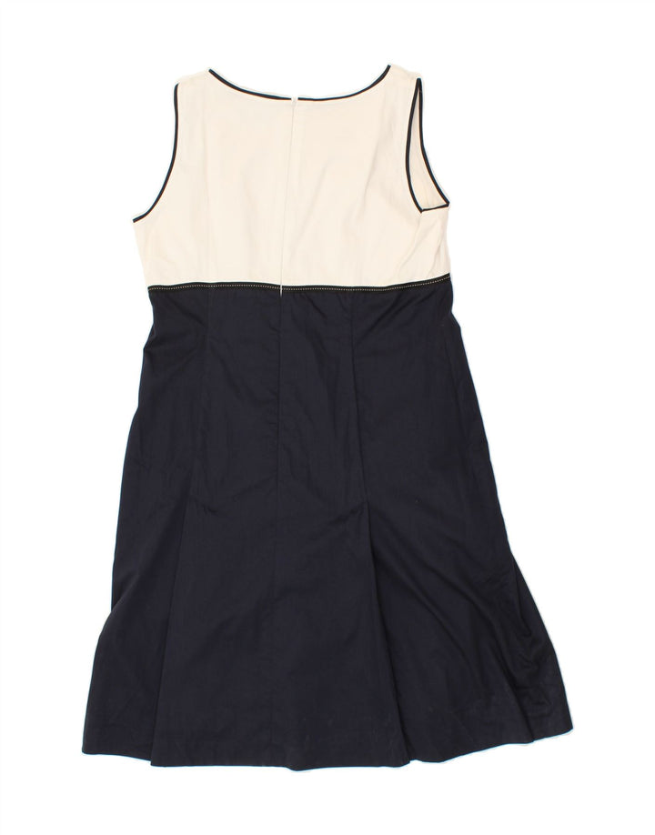 DANIEL HECHTER Womens A-Line Dress UK 12 Medium Navy Blue Colourblock Vintage Daniel Hechter and Second-Hand Daniel Hechter from Messina Hembry 