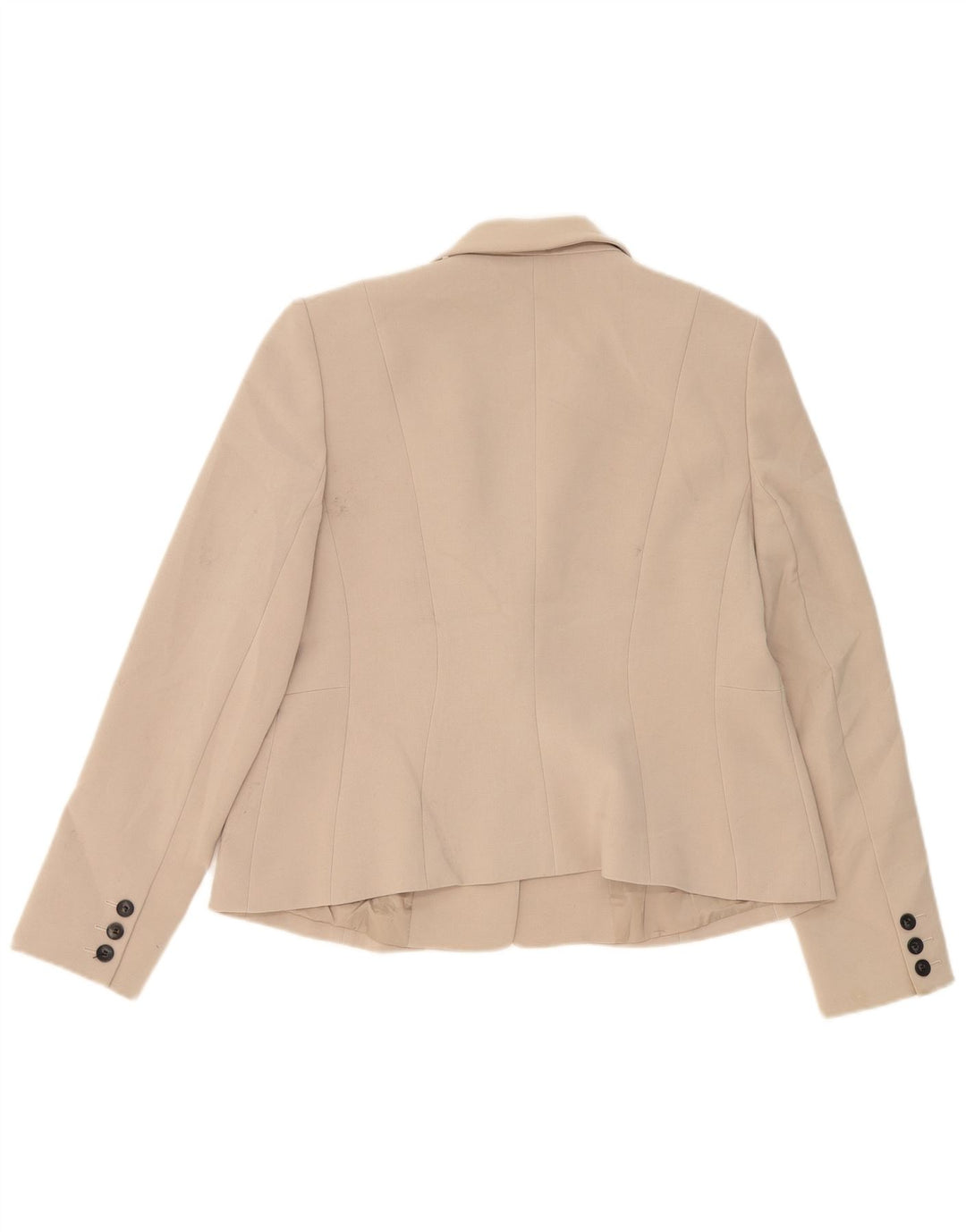 Hobbs Dame 1 Knap Blazer Jacket UK 16 Stor Beige Polyester