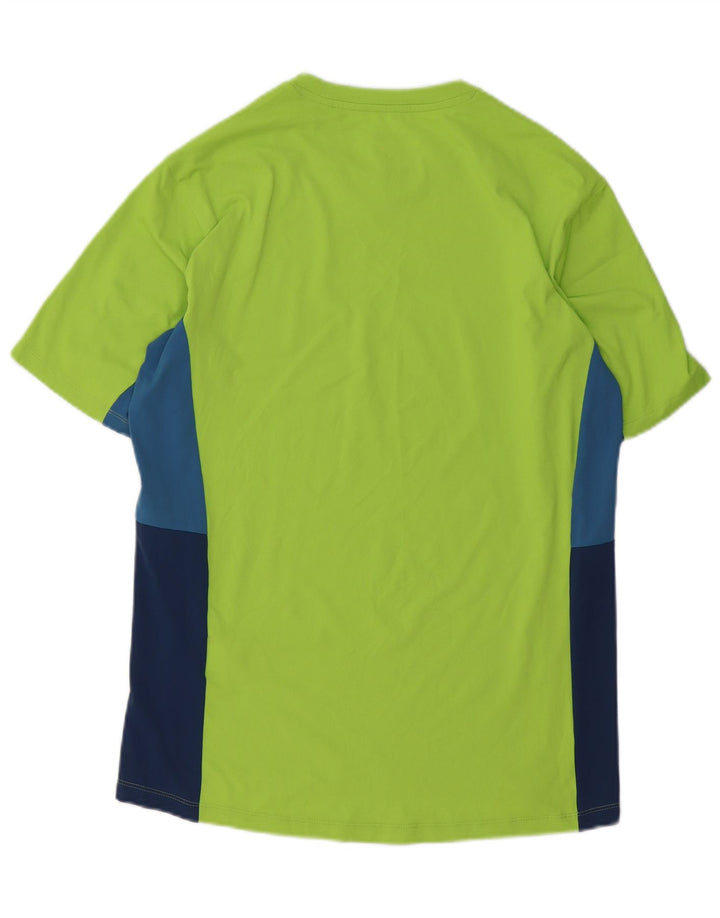 Jack Wolfskin Herre T-Shirt Top Lille Grøn Colourblock Polyester