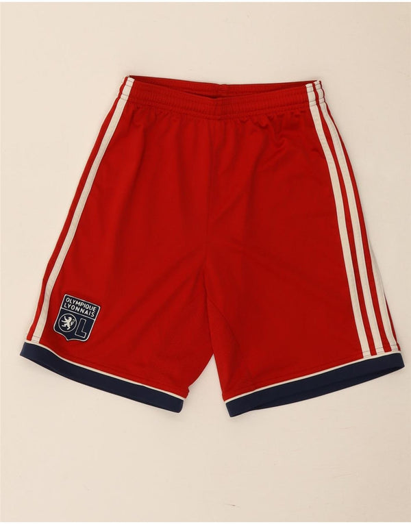 Adidas Boys Olympique Lyonnais Sportshorts 11-12 år Rød Colourblock