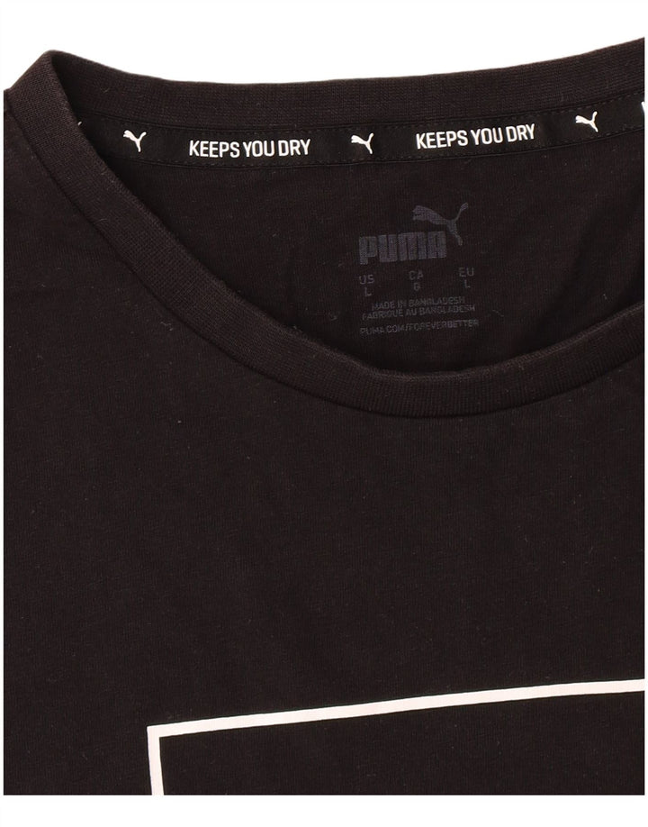 PUMA Grafisk T-shirt top til mænd, stor sort