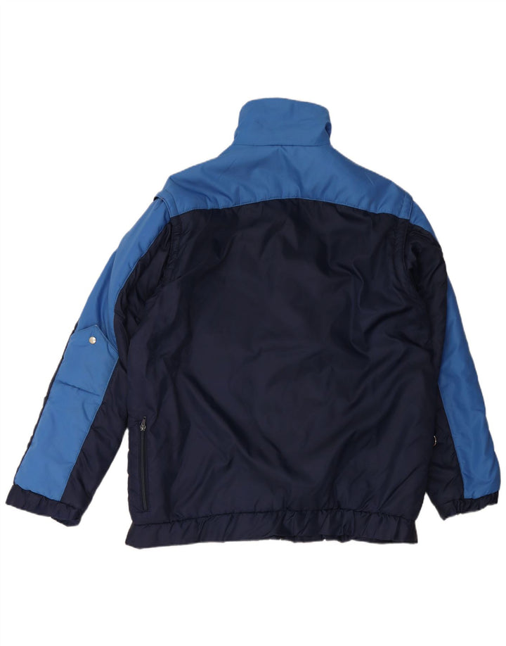 VINTAGE polstret herrejakke UK 42 XL Navy Blue Colourblock