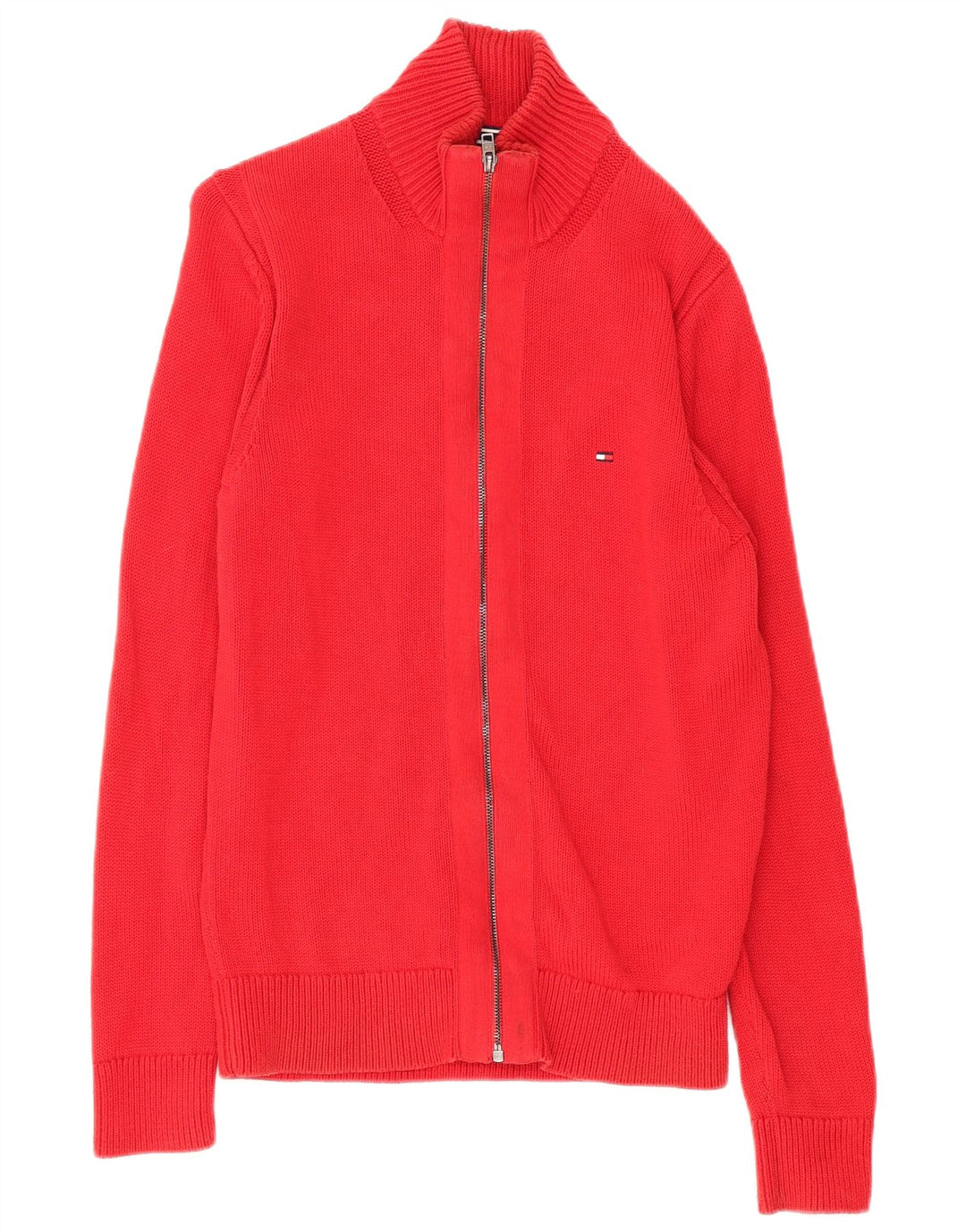 Tommy Hilfiger Herre Cardigan Sweater Medium Rød Bomuld