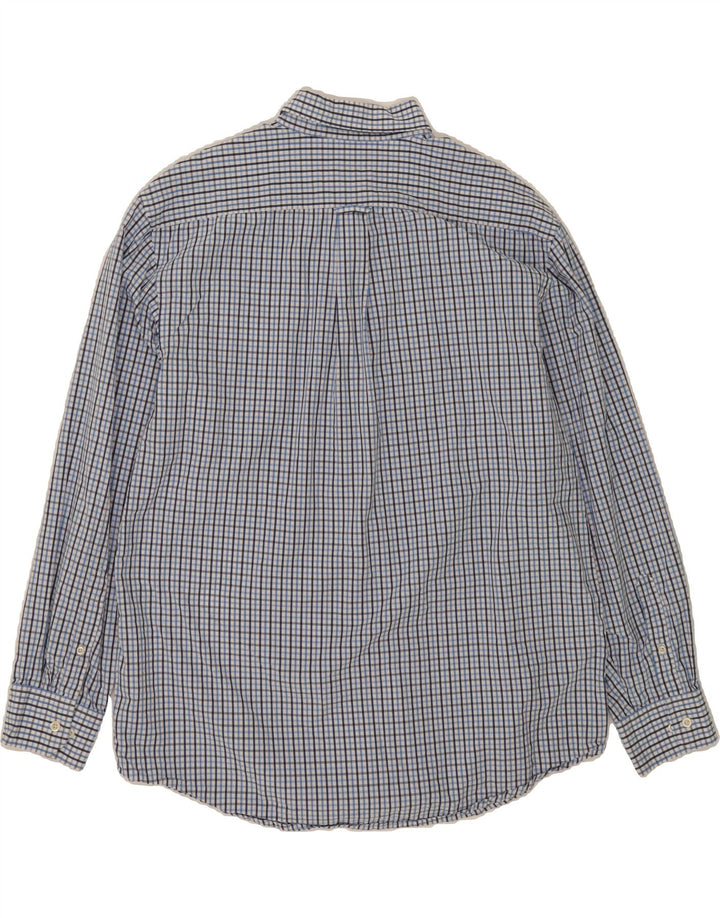 IZOD Mens Shirt XL Blue Check Cotton Vintage Izod and Second-Hand Izod from Messina Hembry 