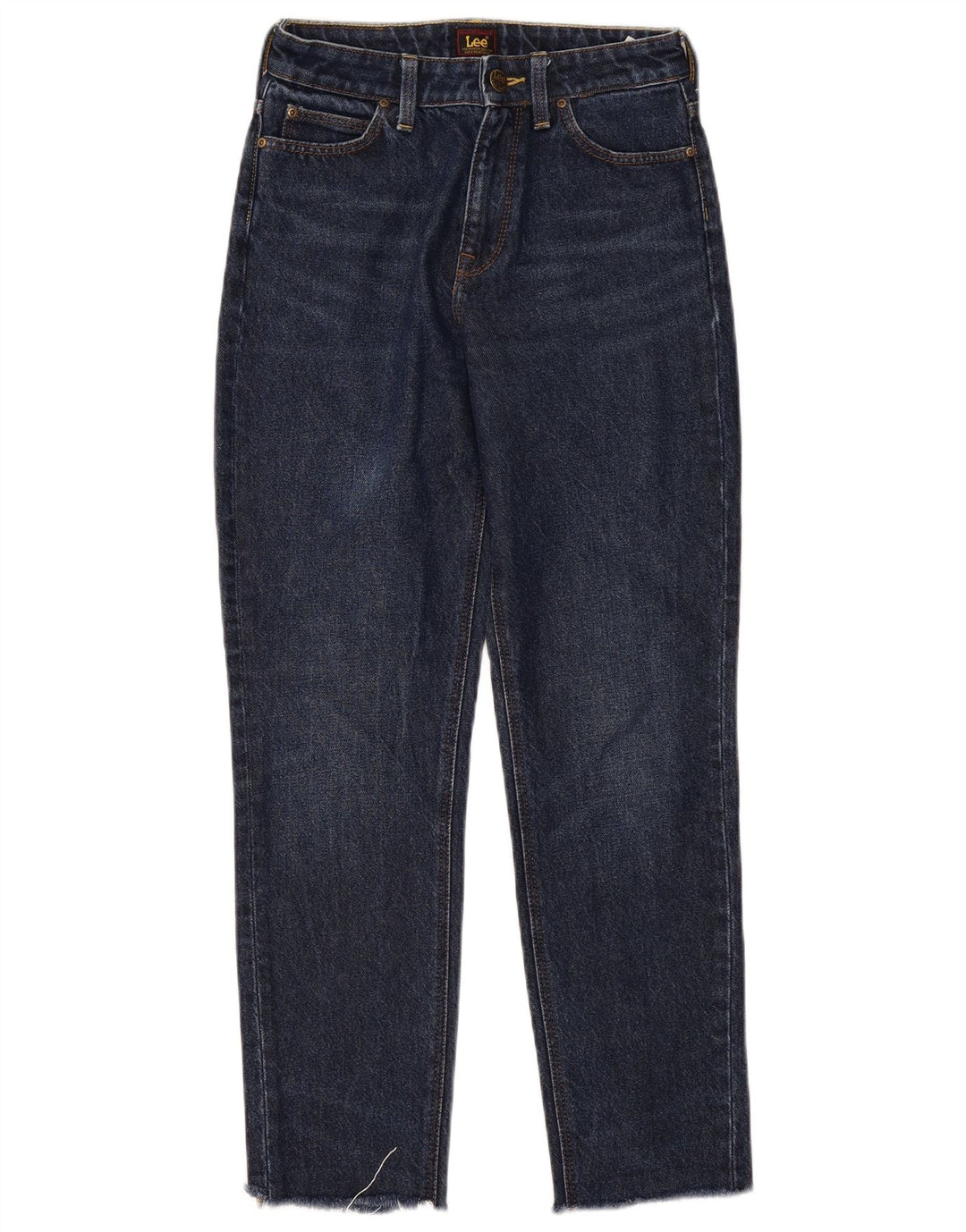 Lee Dame Mom Straight Jeans W25 L27 Marineblå Bomuld