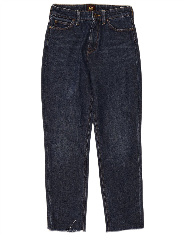 Lee Dame Mom Straight Jeans W25 L27 Marineblå Bomuld