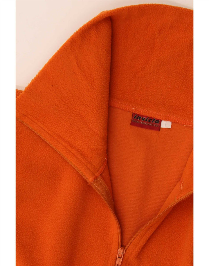 Invicta herre lynlås hals fleece jumper stor orange polyester