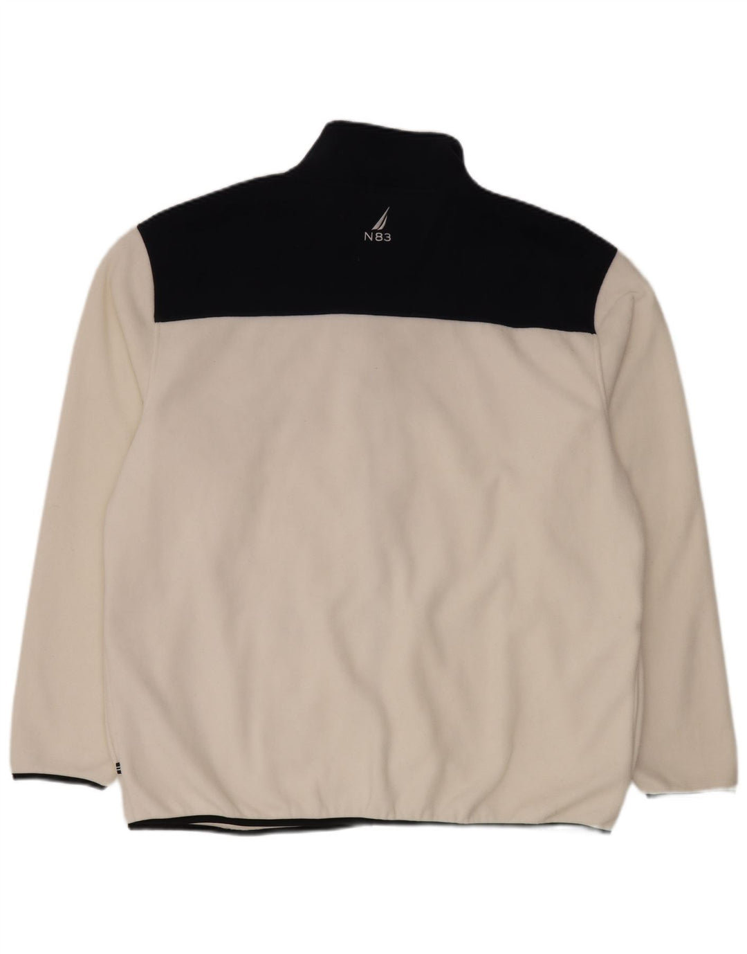 Nautica Herre Fleecejakke UK 44 2XL Hvid Colourblock Polyester
