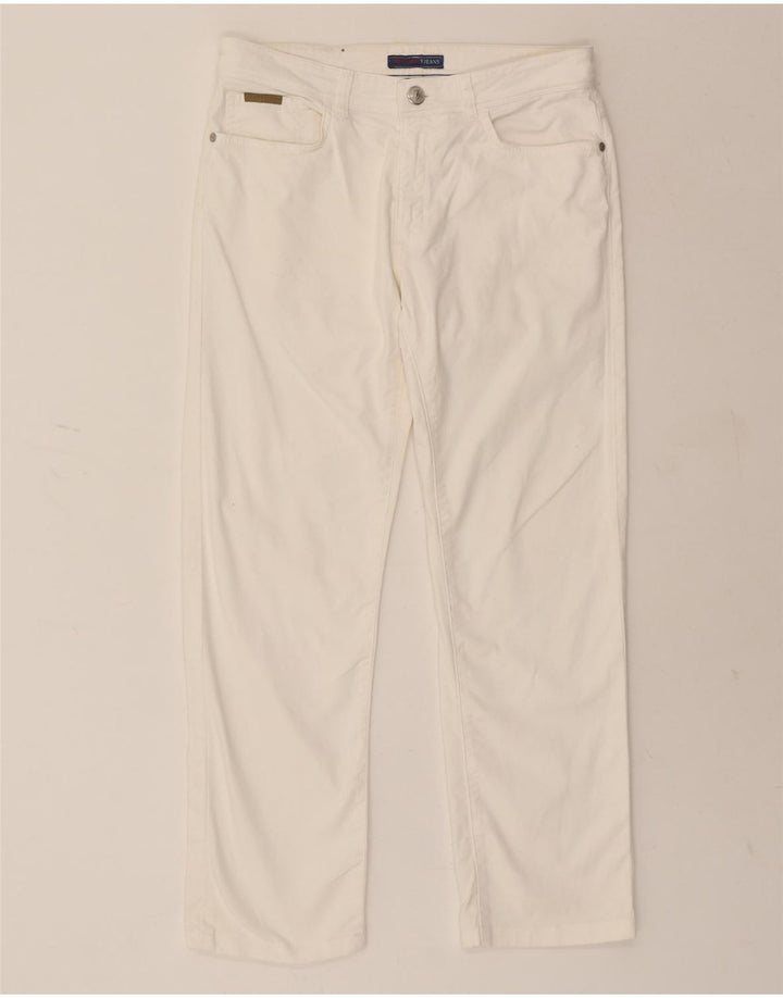 TRUSSARDI Womens Straight Jeans W30 L28 White Cotton Vintage Trussardi and Second-Hand Trussardi from Messina Hembry 