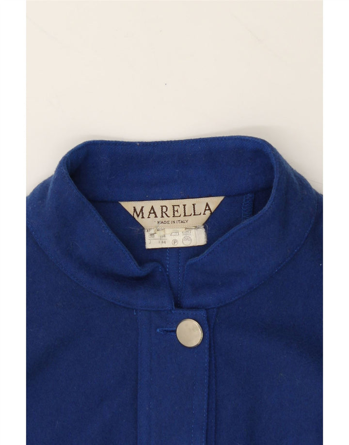 MARELLA Womens Maxi Dress UK 14 Large Blue Wool Vintage Marella and Second-Hand Marella from Messina Hembry 