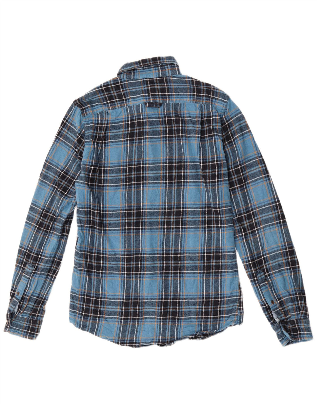 Superdry Flanelskjorte til mænd, lille blå ternet bomuld