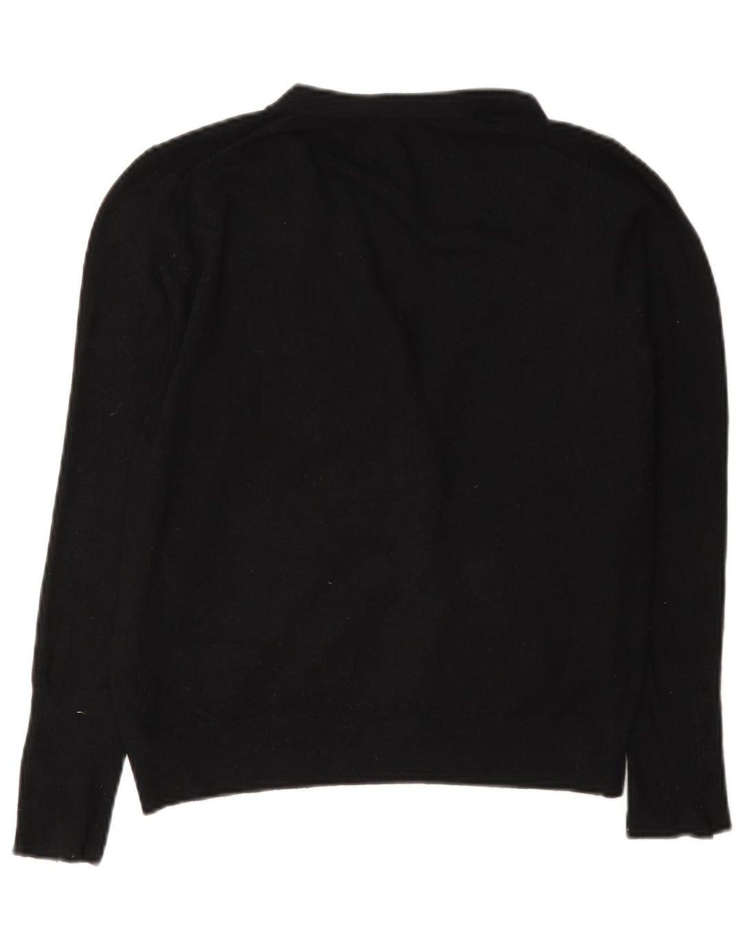 Zara Womens Regular Fit Cardigan Sweater UK 14 Large Black Viscose