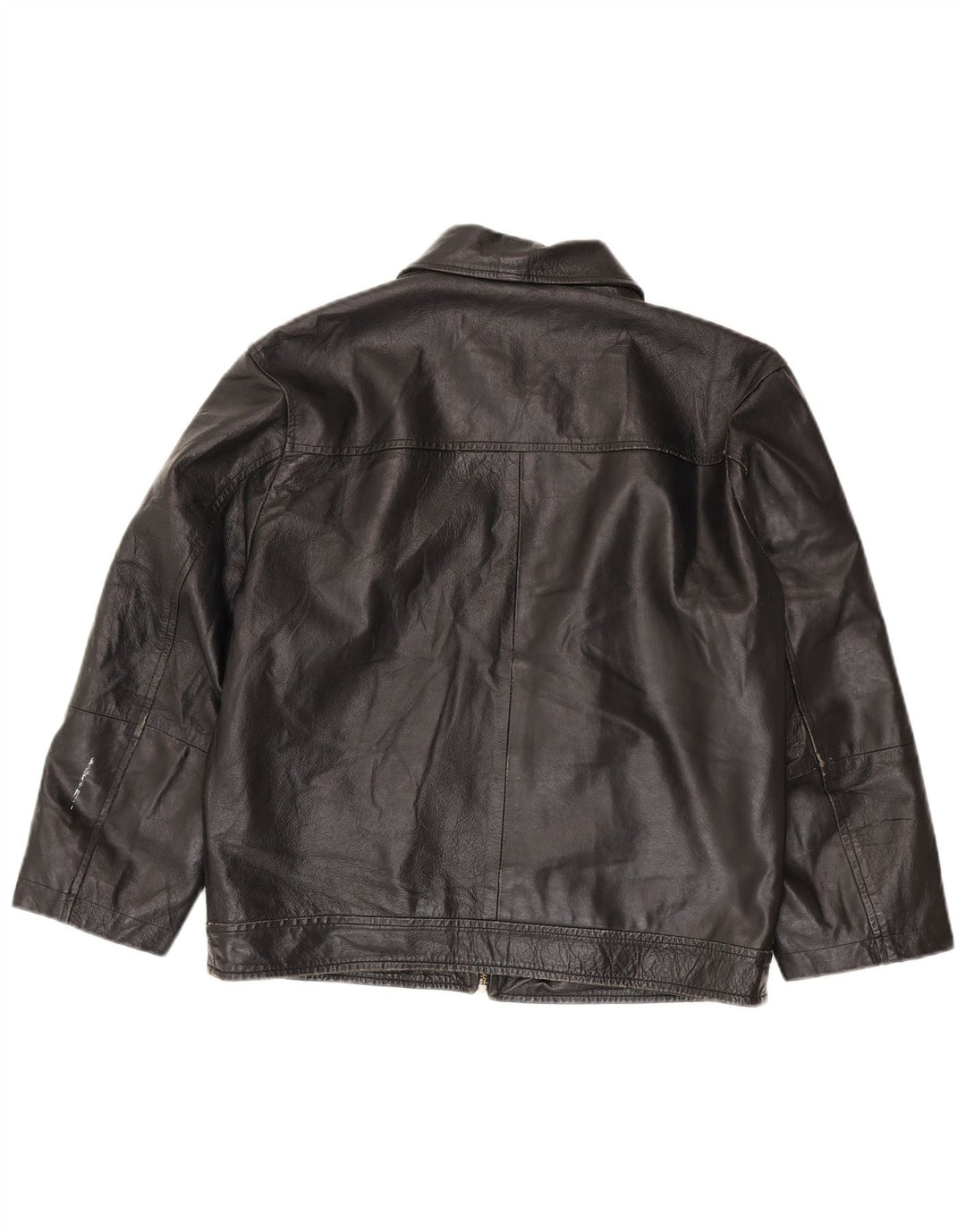 Vintage dame læderjakke IT 50 XL Sort