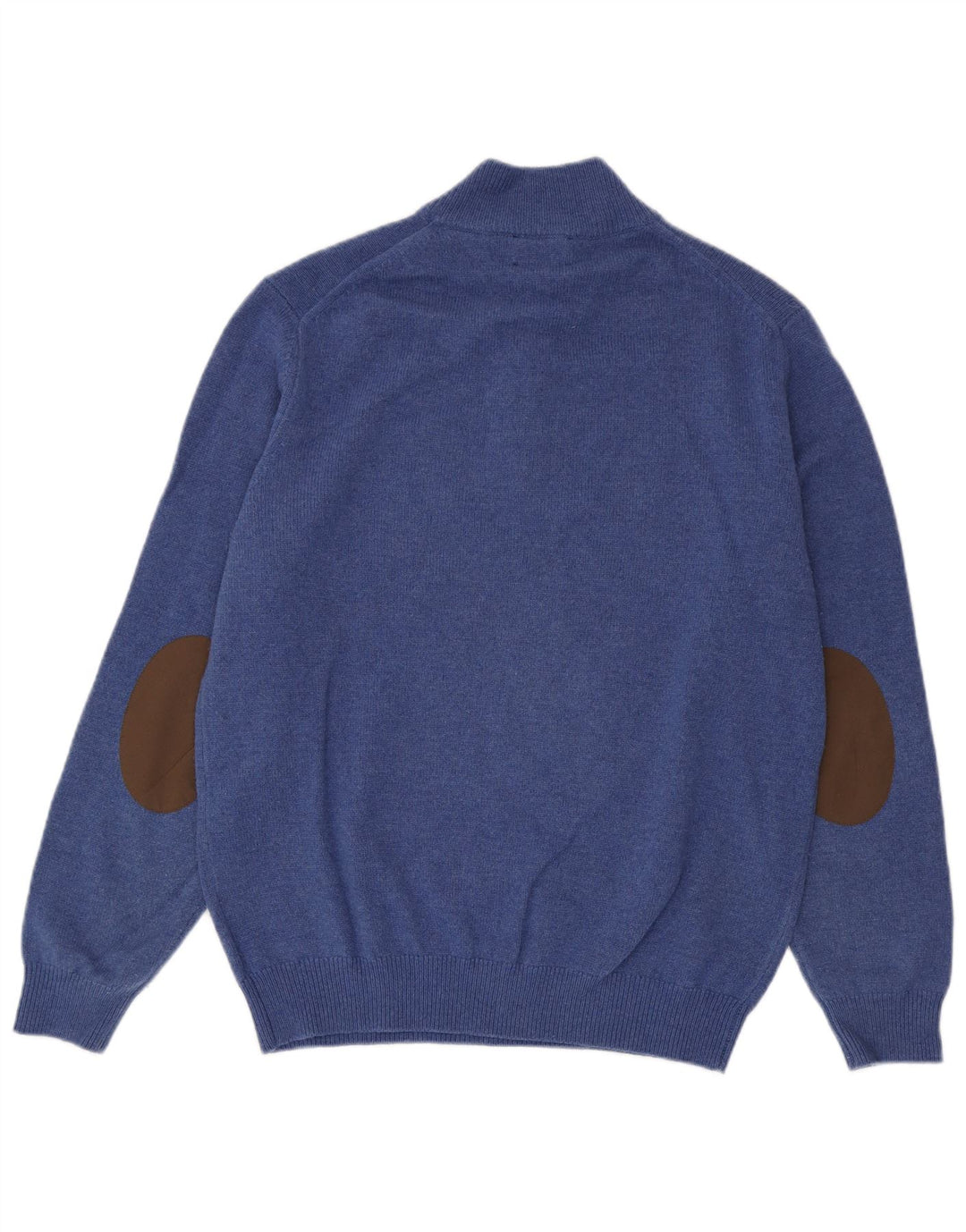 Hackett Herre Zip Neck Jumper Sweater Large Blue Wool