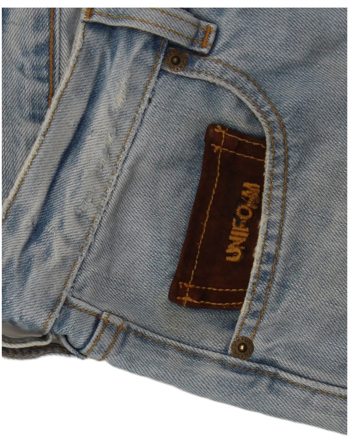 Uniform Herre Distressed Denim Shorts W30 Medium Blue Cotton