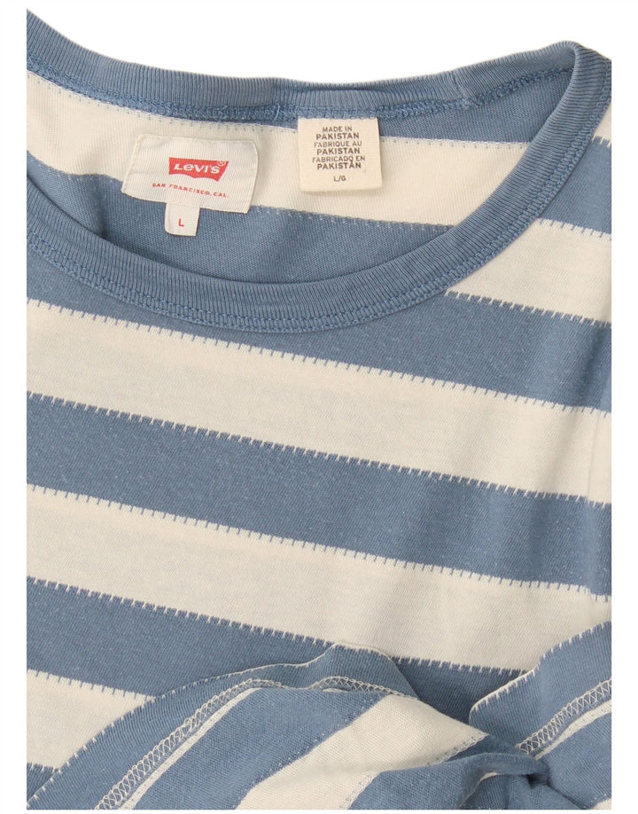 Levi's Herre T-Shirt Top Stor Blå Stribet