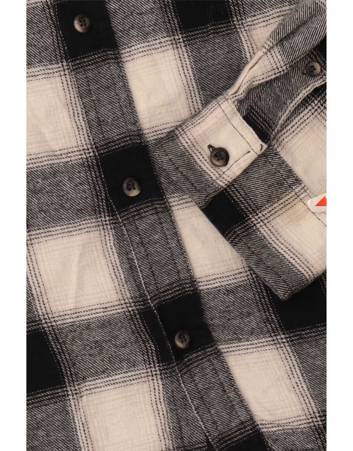 Lee Herre Regular Fit Flanellskjorte 2XL sort ternet bomuld