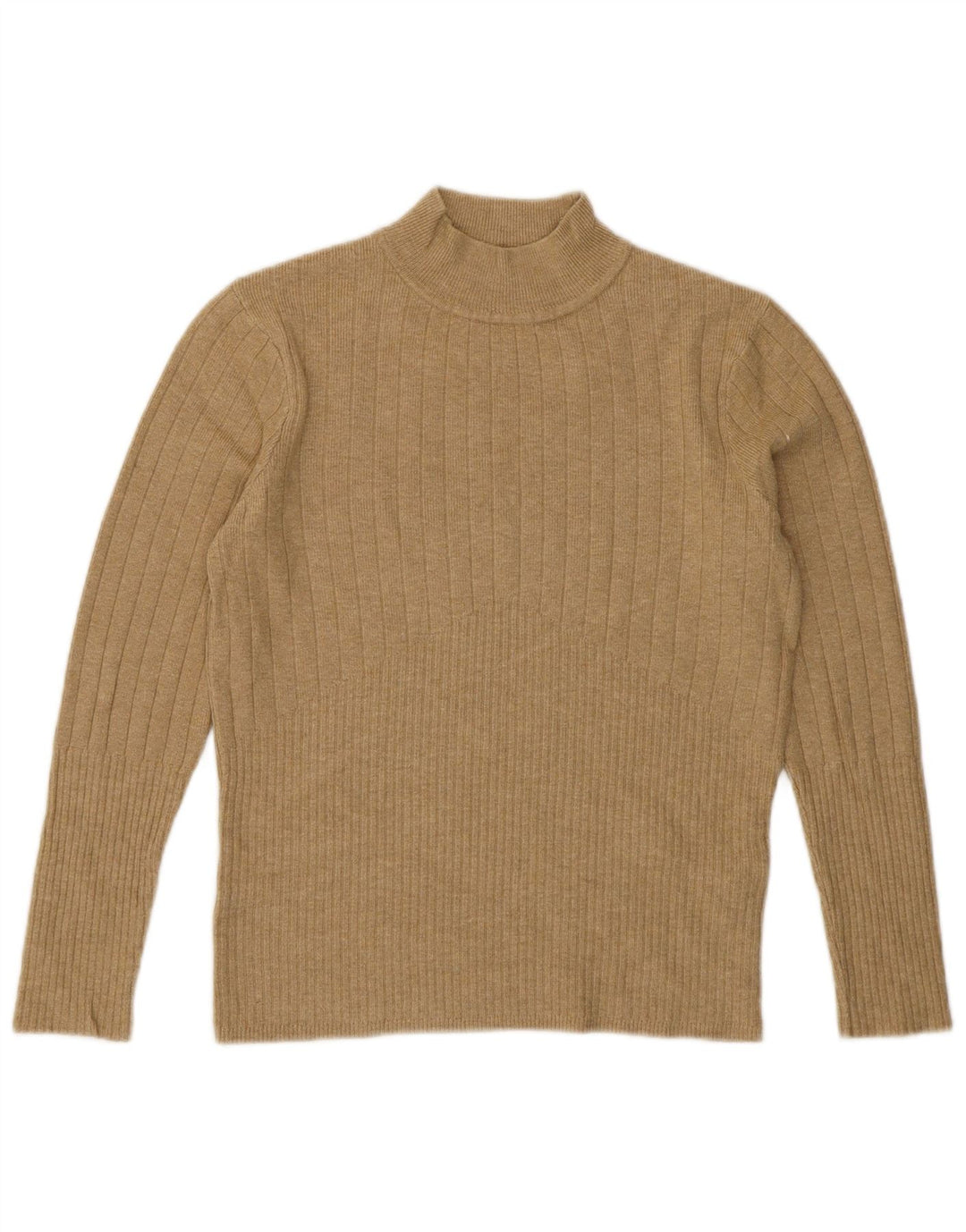 MARKS & SPENCER Dame Turtle Neck Sweater UK 12 Medium Beige