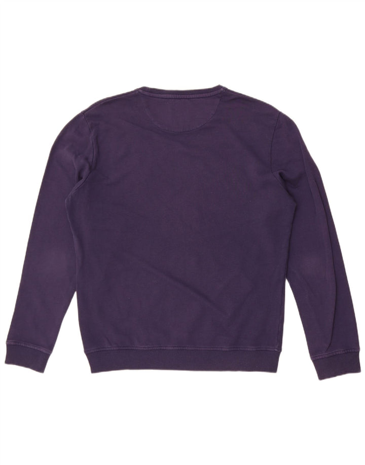 Lyle & Scott Herre grafisk sweatshirt jumper stor marineblå bomuld