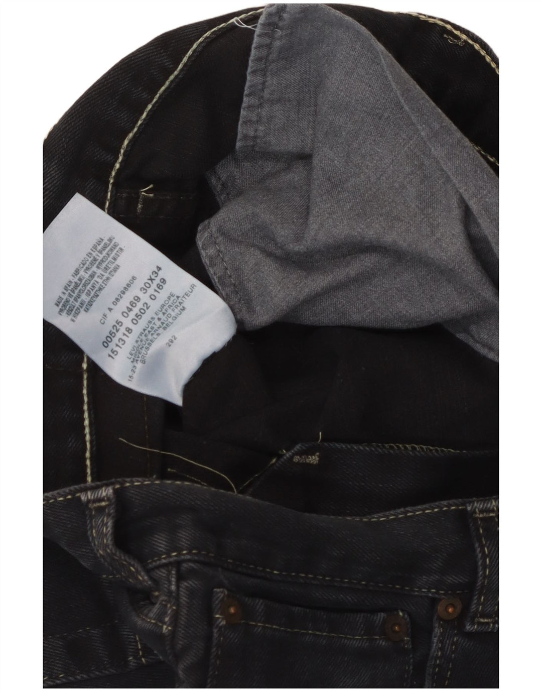 LEVI'S Dame 525 Bootcut Jeans W30 L34 Sort Bomuld