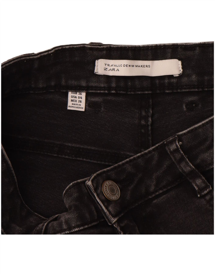 Zara Dame Denim Shorts EU 36 XS W26 Sort