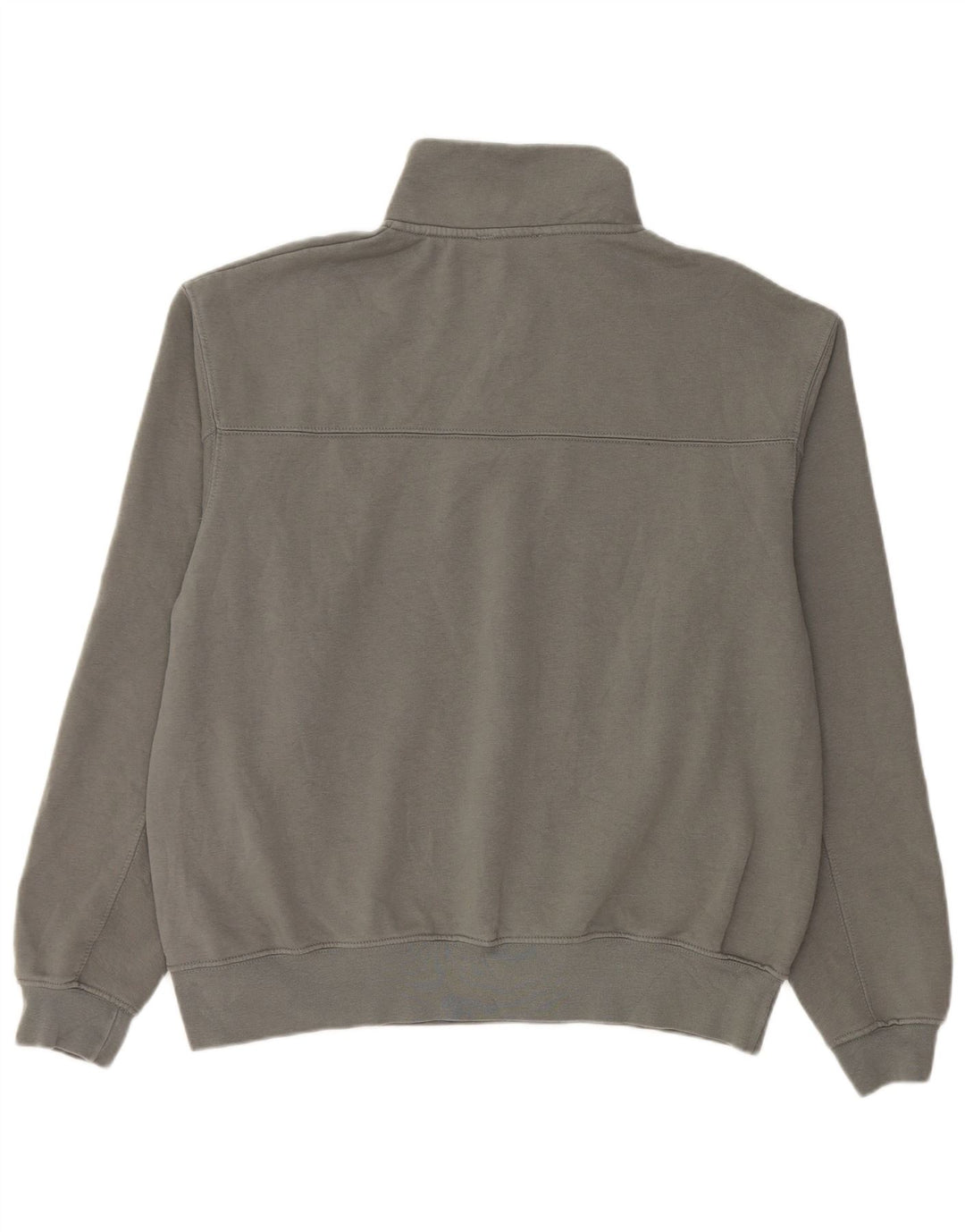 Zara Sweatshirt med lynlås til mænd mellem grå bomuld