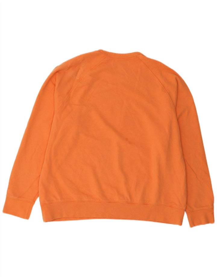 Marks & Spencer Herre Sweatshirt Jumper Stor Orange Bomuld