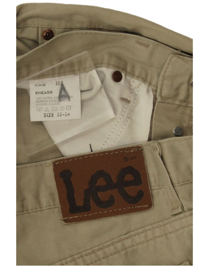 Lee Herre Chicago Straight Jeans W32 L30 Khaki Bomuld