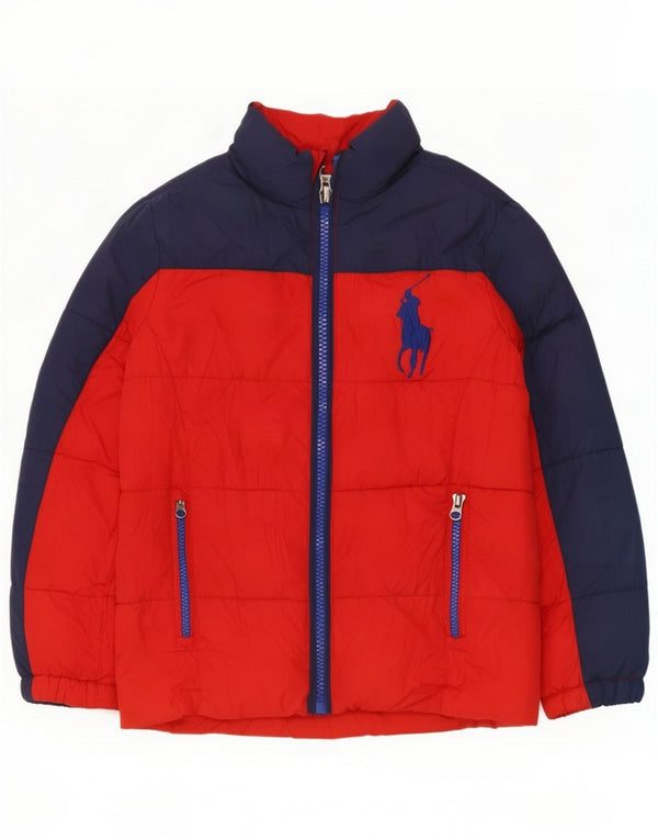 Polo Ralph Lauren drenge polstret jakke 7-8 år Lille rød farveblok