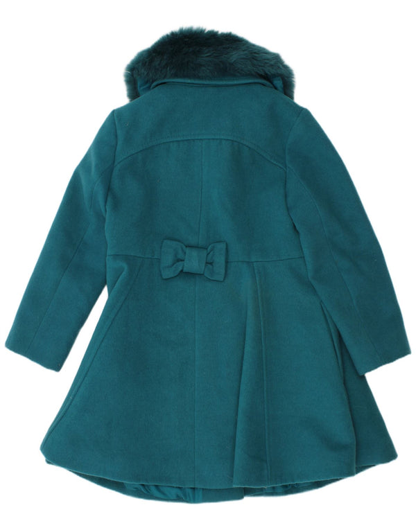 Monsoon Girls overfrakke 5-6 år turkis polyester