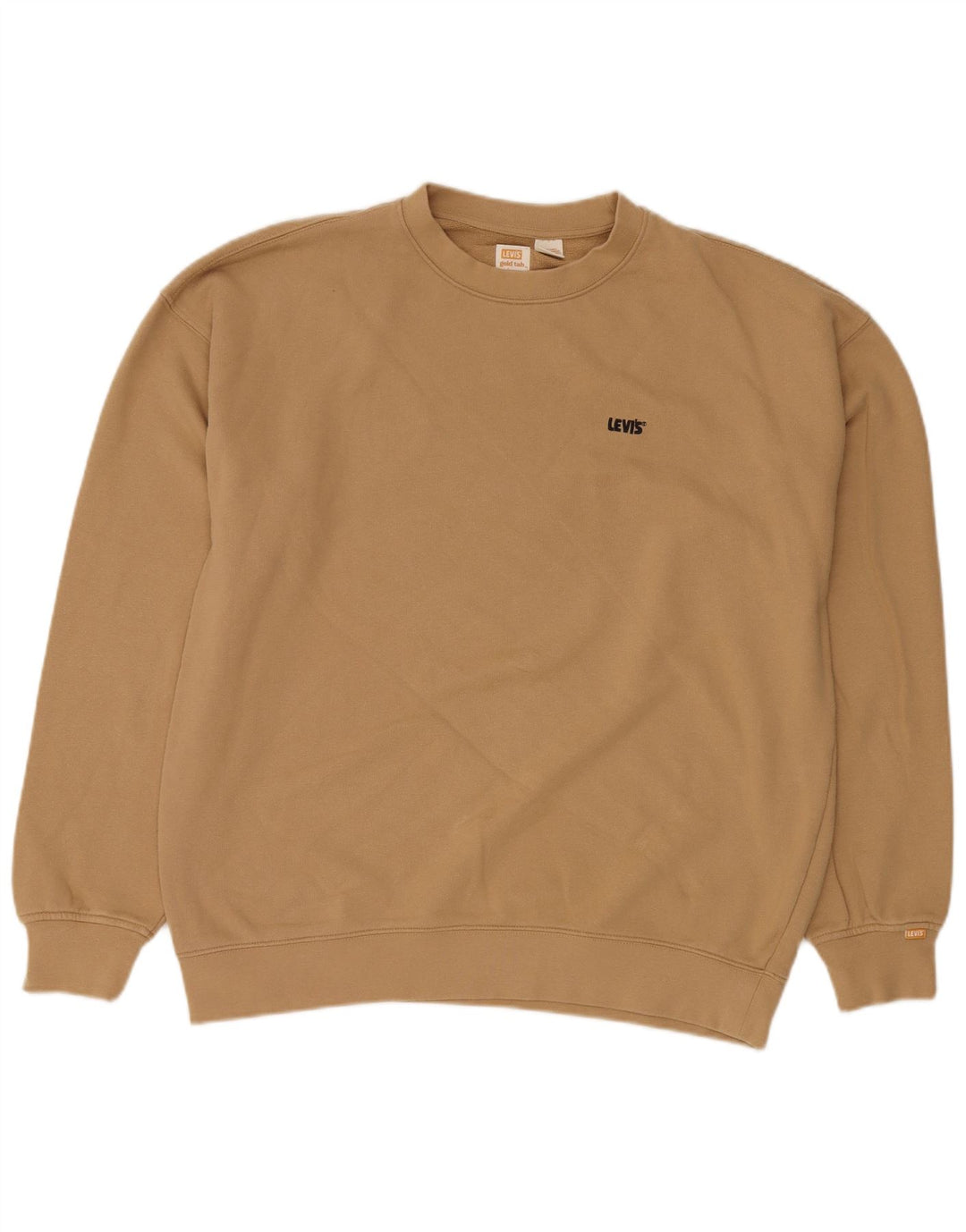 LEVI'S Herre Loose Fit Sweatshirt Jumper Medium Beige Bomuld