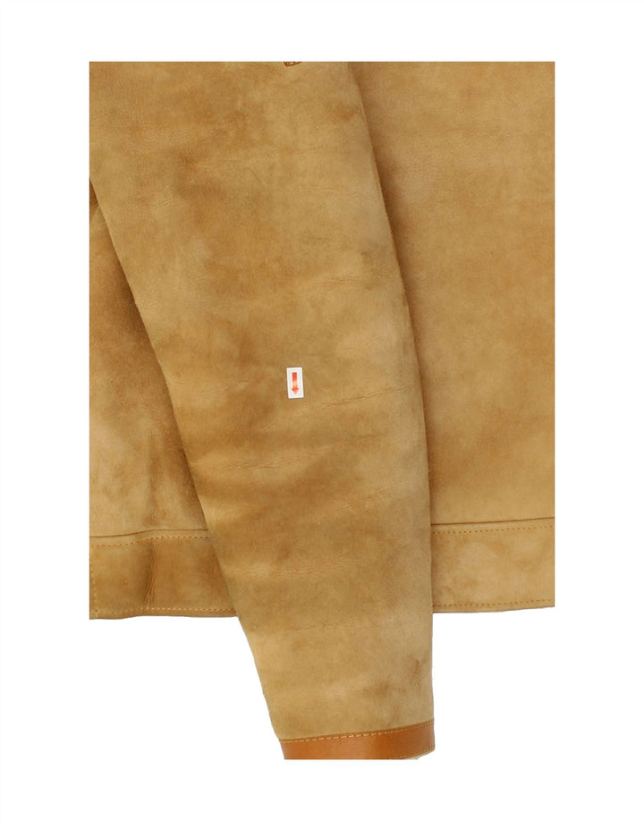 VINTAGE Herre Shearling Jacket UK 36 Small Beige Shearling