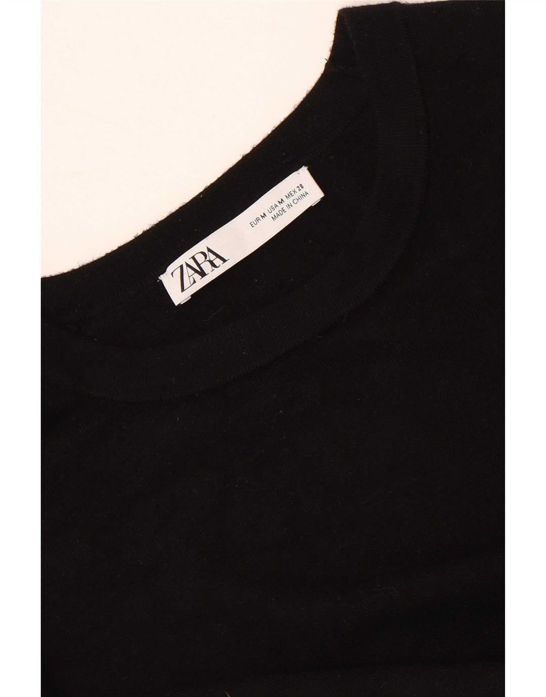 Zara Dame Boat Neck Jumper Sweater UK 12 Medium Black