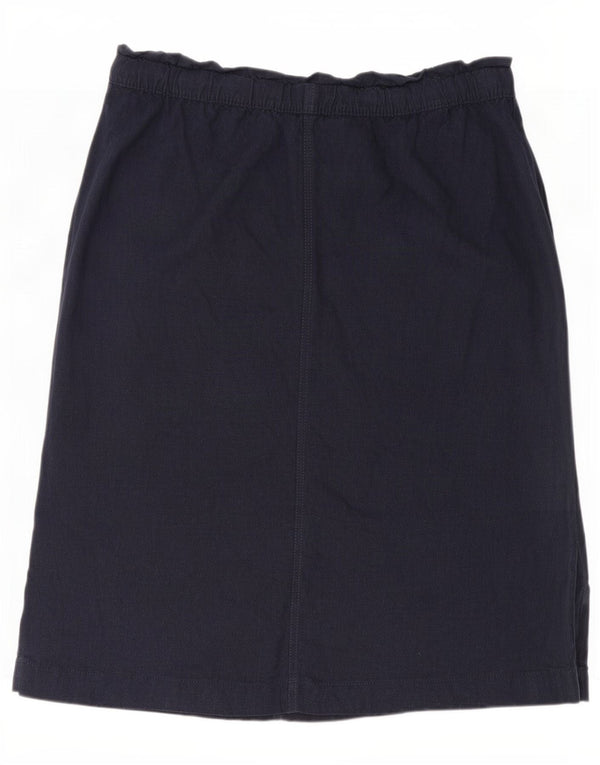 Marks & Spencer Midi-nederdel til kvinder UK 18 XL W38 Marineblå hør