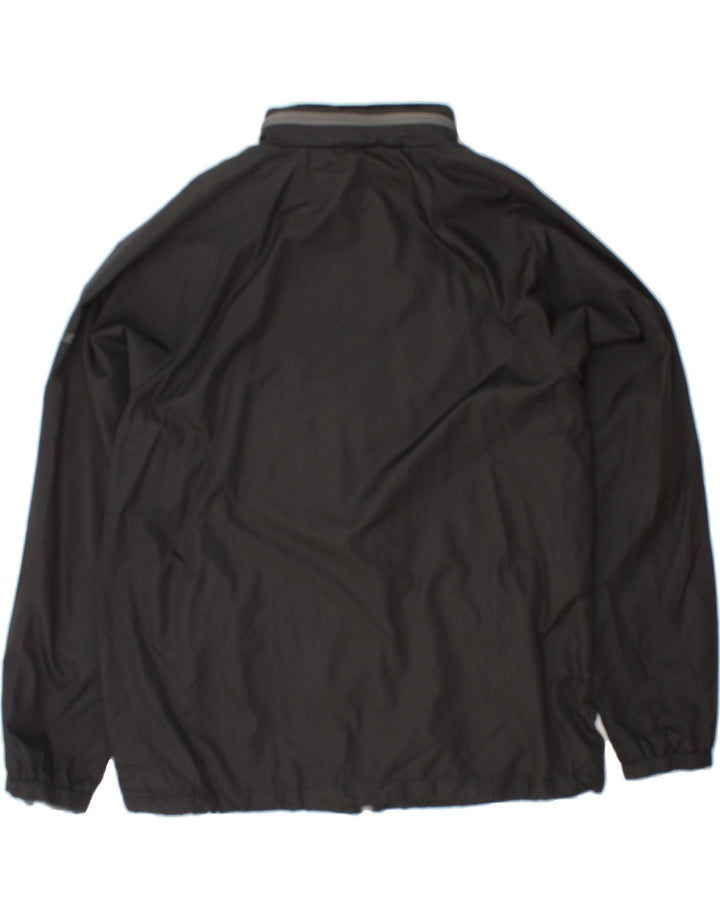 QUIKSILVER Mens Hooded Rain Jacket UK 42 XL Black Polyester Vintage Quiksilver and Second-Hand Quiksilver from Messina Hembry 