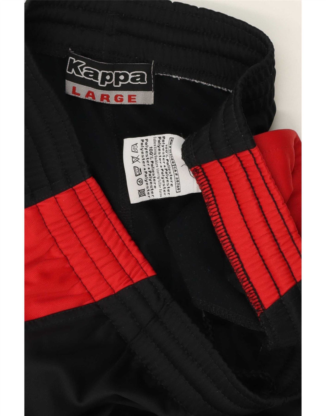 Kappa Træningsdragtsbukser til mænd Large Black Colourblock Polyester