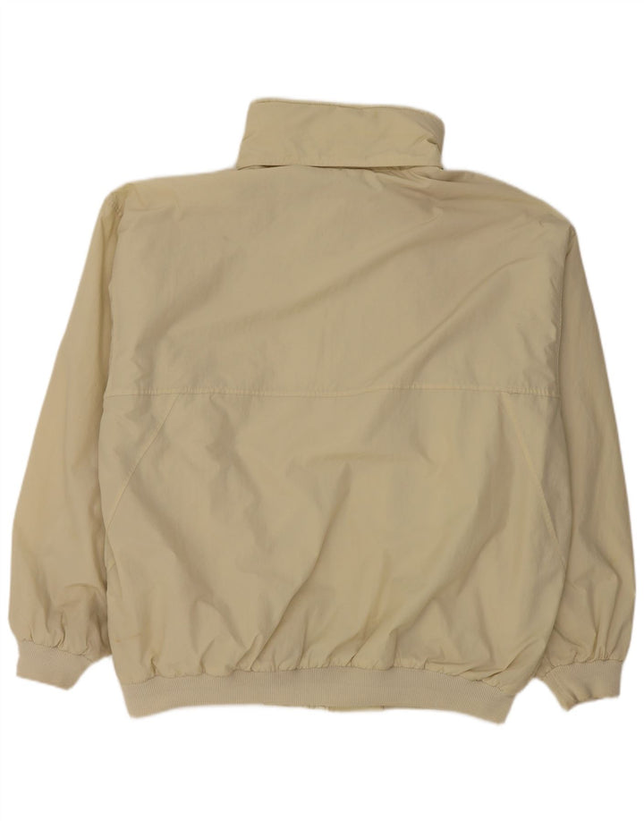 Slam Herre Hooded Bomber Jacket UK 44 2XL Off White Nylon