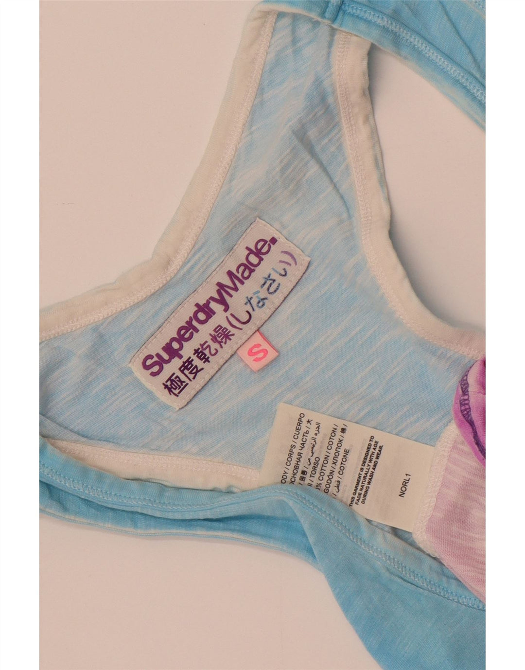 Superdry Herre grafisk vest Top Lille blå Colourblock Bomuld