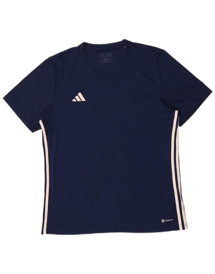 ADIDAS Aeroready Slim Fit T-Shirt Top XL Marineblå polyester