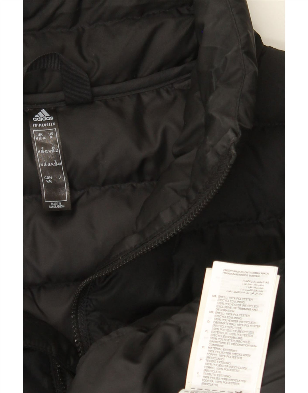 Adidas Polstret Damejakke UK 12/14 Medium Sort Polyester
