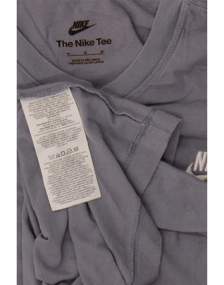 Nike T-shirt top mellemblå bomuld til mænd