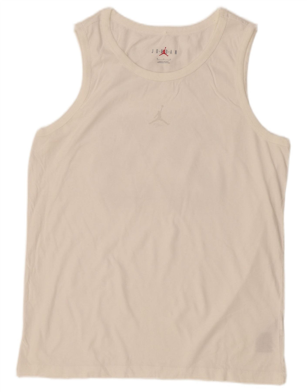 Jordan Herre Grafisk Vest Top Medium Hvid Bomuld