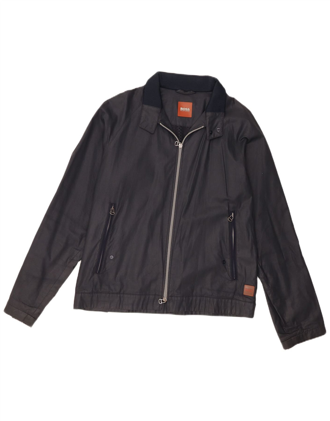 Hugo Boss Bomberjakke til mænd IT 50 Stor marineblå bomuld